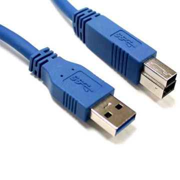 8ware UC-3001AB USB 3.0 Printer Cable 1m Type A to Type B Male to Male for External HDD Hard Drive Printer Scanner USB Hub Docking Station Blue Color - Image 1