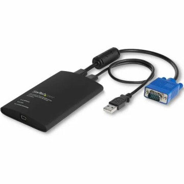 StarTech NOTECONS02 USB Crash Cart Adapter with File Transfer & Video Capture at 1920 x1200 60Hz, TAA - KVM adapter accesses any VGA and USB system - Instant BIOS-level control - Video capture at 1920 x 1200 60Hz - Share troubleshooting info wit - Image 1