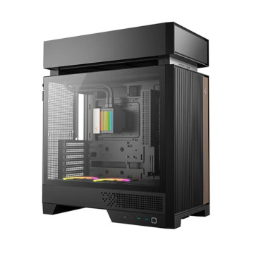 DEEPCOOL R-CL6600-BKNNA0-G-1 CL6600 Innovative Compartmentalised ATX Case, Pre-installed 360mm Liquid Cooler, Up To 388mm GPUs, BTF, 7 Expansion Slots - Image 1