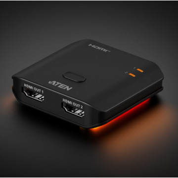 Aten VS5812-AT Essential 2-Port 8K HDMI Splitter, EDID Sync™, One HDMI source shares two 8K @ 60Hz / 4K @ 120Hz displays, LPCM 7.1, Dolby & DTS-HD Master Audio