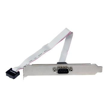 StarTech PLATE9M16 16IN (40CM) 9 PIN SERIAL MALE TO 10 PIN MOTHERBOARD HEADER SLOT PLATE - Image 1