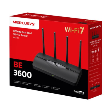 TP-LINK MR27BE Mercusys BE3600 Dual Band Wi-Fi 7 Router (WIFI7) 688 Mbps at 2.4GHz, 2880 Mbps at 5GHz - Image 1