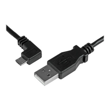 StarTech USBAUB2MLA 2M USB2.0 A TO MICRO USB2.0 B, M/M, LEFT ANGLE, LTW - Image 1