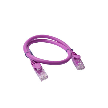 8ware PL6A-0.25PUR CAT6A Cable 0.25m (25cm) - Purple Color RJ45 Ethernet Network LAN UTP Patch Cord Snagless - Image 1