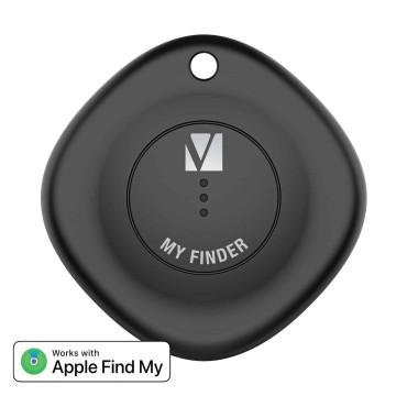 Verbatim 66840 Bluetooth Tracker My Finder Black, IP66, IOS Iphone, Ipad, Macbook, Long Life, Pets, Kid, Luggage, Backpack Apple Find My Retail Pack - Image 1