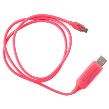 Generic CK-VS802-PN Astrotek 1m LED Light Up Visible Flowing Micro USB Charger Data Cable Pink Charging Cord for Samsung LG Android Mobile Phone - Image 1