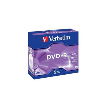 Verbatim 95049 DVD+R 16X Jewel 5pk 4.7GB - Image 1