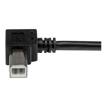 StarTech USBAB1MR 1M USB2.0 A TO USB2.0 B CABLE, M/M, RIGHT ANGLE, LTW - Image 1