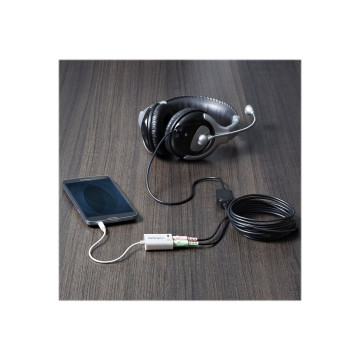 StarTech MUYHSMFFADW WHITE HEADSET ADAPTER FOR HEADSETS WITH SEPARATE HEADPHONE / MICROPHONE PLUGS - Image 1