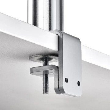 Atdec AWM-FF-S F STYLE 2-PIECE DESK FIXING SILVER - Image 1