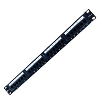 LDR WB-PP-4124 24 Port Cat6/5e Patch Panel Rack Mount - 1U - Image 1