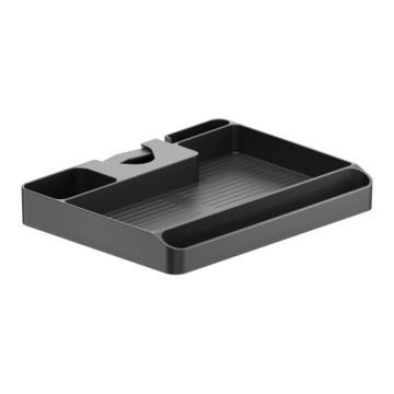 Brateck DA12-1-B Pole Mounted Storage Shelf Easily mounted to Φ30-48mm (1.2'-1.9') poles (BLACK) 224x176x30mm (8.8'x6.9'x1.2' ) - Image 1