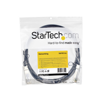 StarTech DACSFP10G3M 3M 10GBE SFP+ DAC TWINAX CABLE DELL EMC DAC-SFP-10G-3M, LTW - Image 1