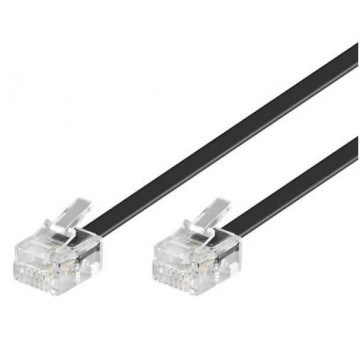 Astrotek AT-RJ11-MM-2 Telephone 2m extension cable 6p4c Plug/Plug ,with 2xRJ11 6P4c Plugs, Black PVC Jacket.-RoHS replaces W2492ACB - Image 1