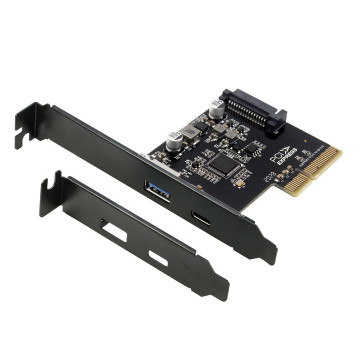 Simplecom EC312V2 PCIe x4 to 2-Port USB 3.2 Gen II 10Gbps USB-C and USB-A Expansion Card - Image 1