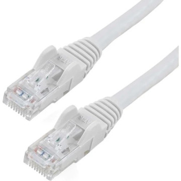 StarTech N6PATC50CMWH CAT6 ETHERNET CABLE 50CM WHITE 650MHZ 100W SNAGLESS PATCH CORD LTW - Image 1
