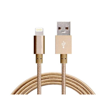Astrotek AT-USBLIGHTNINGG-1M 1m USB Lightning Data Sync Charger Gold Color Cable for iPhone X 9 8 7S 7 Plus 6S 6 Plus 5 5S iPad Air Mini iPod - Image 1