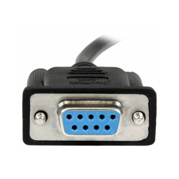 StarTech SCNM9FF1MBK 1M BLACK DB9 RS232 SERIAL NULL MODEM CABLE F/F, LTW - Image 1