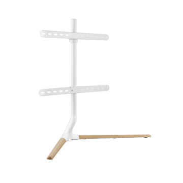 Brateck FS34-46F-02 Modern Linear Tabletop TV Stand For 49'-70' TVs, Weight Capacity: 40kg -- Matte White & Beech 970x350x765mm - Image 1