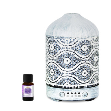 MBEAT ACA-AD-S2 activiva Metal Essential Oil and Aroma Diffuser-Vintage White -100ml Built-in 7 LED colour changing Auto stop misting Product - Image 1