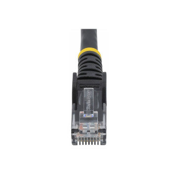 StarTech N6PATC750CMBK 7.5M CAT6 CABLE, RJ45 PATCH CORD, SNAGLESS, 650MHz 100W, BLACK, LTW - Image 1