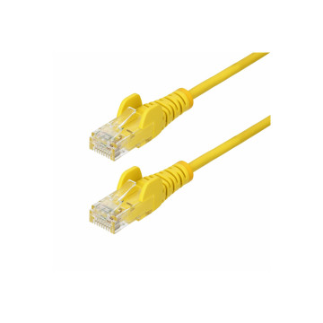 StarTech N6PAT50CMYLS 50cm Yellow Slim CAT6 Ethernet Cable, Snagless, 28AWG, LSZH, LTW - Image 1