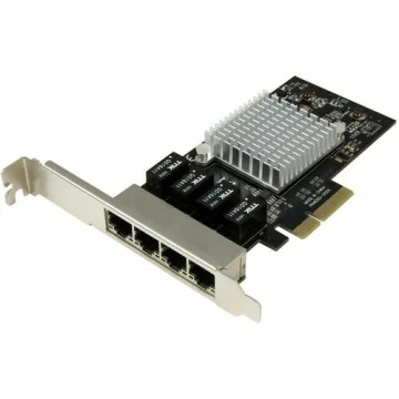 StarTech ST4000SPEXI Gigabit Ethernet Card for Computer - 10/100/1000Base-T - Plug-in Card - PCI Express x4 - 4 Port(s) - 4 - Twisted Pair - Image 1