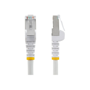StarTech NLWH-50C-CAT6A-PATCH 50CM CAT6A ETHERNET CABLE - WHITE - LOW SMOKE ZERO HALOGEN (LSZH) - 10GBE 500 - Image 1