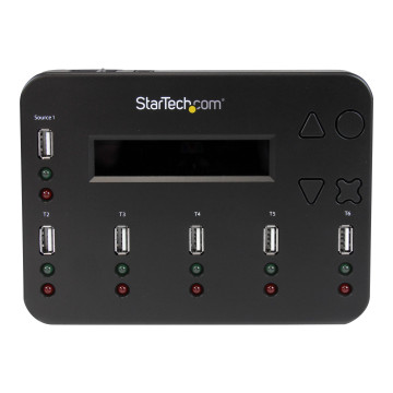 StarTech USBDUP15 1 TO 5 USB FLASH DRIVE DUPLICATOR, 2MODE, NO HOST, LCD DISPLAY, USB2.0, 2YR - Image 1
