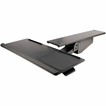 StarTech KBTRAYADJ2 Under Desk Keyboard Tray, Height Adjustable Keyboard and Mouse Tray (10" x 26"), Ergonomic Computer Keyboard Tray w/Mouse Pad - 144.8 mm Height x 711.2 mm Width - Black - Steel - Image 1