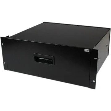 StarTech 4UDRAWER 4U Black Steel Storage Drawer for 19in Racks and Cabinets - 4U Black Sliding Rack Storage Drawer - Add a rugged 4U storage drawer to any standard 19in server rack or cabinet - rackmount drawer - 4u drawer - rackmount storage -  - Image 1