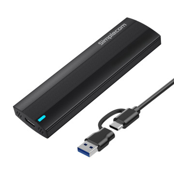 Simplecom SE517 NVMe / SATA Dual Protocol M.2 SSD Tool-Free USB-C Enclosure USB 3.2 Gen 2 10Gbps - Image 1