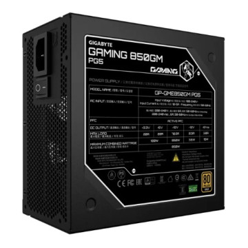 Gigabyte GP-GME850GM PG5/PSU GAMING 850GM PG5 850W 80+ Gold ATX3.1 PCIe5 16pin APFC 90% 135mm FDB 2xEPS 4xPCIe 8xSATA OVP OPP SCP UVP OCP OTP 100k MTBF FM - Image 1