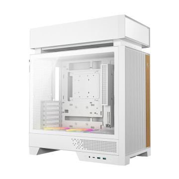 DEEPCOOL R-CL660-WHNNA0-G-1 CL660 White Innovative Compartmentalized Optimized ATX Case Pre-installed Dual ARGB Fans, Build-in Atmosphere - Image 1