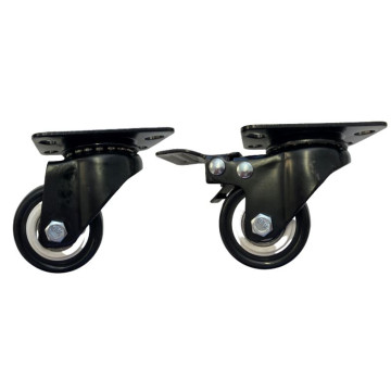 LDR WB-CA-10 2' PP Rack Caster Wheels 2x With Brakes & 2x Without Brakes - Pack of 4 Wheels Total - Image 1