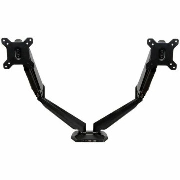 StarTech ARMSLIMDUO Dual Monitor Arm, USB Hub and Audio Ports in Base, Monitors up to 32" (17.6lb/8kg), VESA Monitor Stand Desk Mount - Increase productivity by mounting two monitors up to 32" , with full-motion articulation - Dual-Monitor Arm - - Image 1