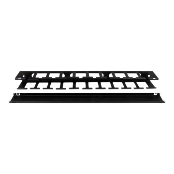 StarTech CMDUCT1UX 1U 19" FINGER DUCT RACK CABLE MANAGER W/ COVER - Image 1
