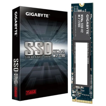 Gigabyte G3NVMEV2256G M.2 256GB Gen3 256GB NVMe PCIe 3.0 x4 M.2 2280 SSD, 3200MB/s Read, 1200MB/s Write, 1.5M Hours MTBF, 3-Year Warranty - Image 1