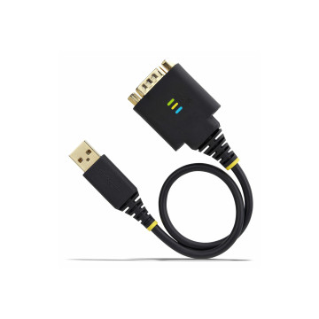 StarTech 1P1FFC-USB-SERIAL 1FT (30CM) USB TO SERIAL ADAPTER CABLE, COM RETENTION, RS232, 2 YR - Image 1