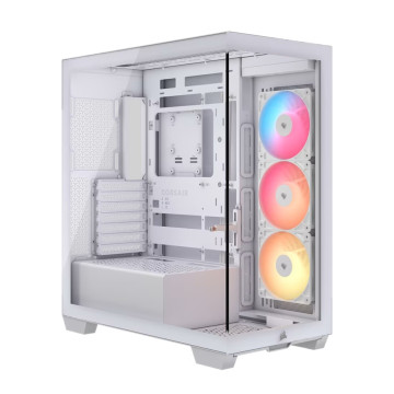 Corsair CC-9011323-WW 3500X RS-R ARGB Mid-Tower PC Case - White, ARGB, ATX/E-ATX, Tempered Glass, 425mm GPU, 170mm CPU, 360mm radiator, USB-C, 2yr wty - Image 1
