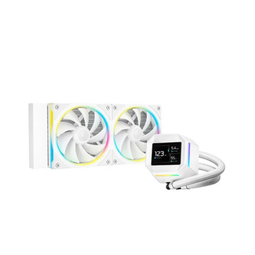 DEEPCOOL R-LM240-WHDMMC-1 LM240 WH ARGB Liquid Cooler With Mini LCD Screen IntelLGA1851/1700/1200/1151/1150/1155 AMDAM5/AM4 - Image 1