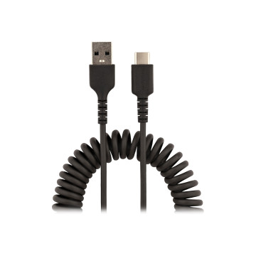 StarTech R2ACC-1M-USB-CABLE 3.3FT (1M) USB-A TO USB-C FAST CHARGING CABLE, RUGGED, COILED, CHARGE & SYNC, - Image 1