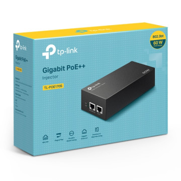TP-LINK POE170S OMADA POE++ GIGABIT INJECTOR ADAPER, IEEE802.3af/at/bt (TYPE 3), 3YR - Image 1