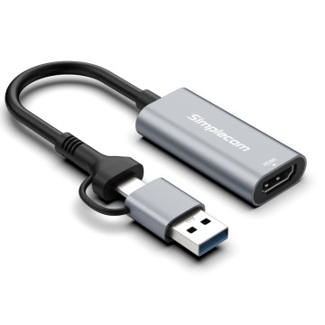 Simplecom DA306C USB 3.0 and USB-C to HDMI Video Card Adapter Full HD 1080p - Image 1