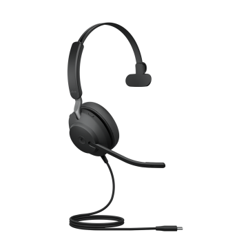 Jabra 24189-899-899 Evolve2 40 SE Wired USB-C MS Mono Headset, 360° BusyLight, Noise Isolationg Ear Cushions, 2Yr Warranty, Plug-and-play - Image 1