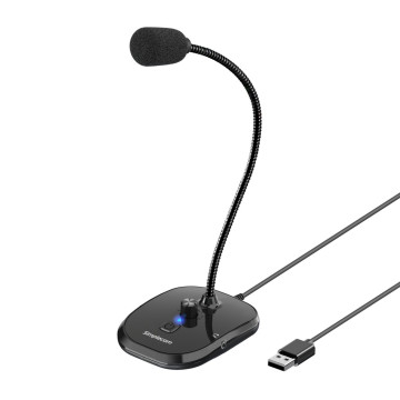Simplecom UM360 Plug and Play USB Desktop Microphone with Headphone Jack - Image 1