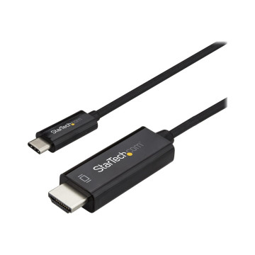 StarTech CDP2HD1MBNL 1M USB-C (T/BOLT3) TO HDMI ADAPTER CABLE, 4K, BLACK, 3YR - Image 1