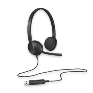 Logitech 981-000477 H340 Plug-and-Play USB Headset with Noise Cancelling Microphone Comfort Design for Windows Mac Chrome 2yr wty Headphones - Image 1