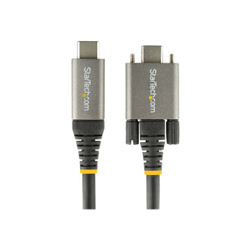 StarTech USB31CCSLKV1M 3FT (1M) USB-C CABLE, SIDE SCREW LOCKING, USB 10GBPS, 100W (5A) POWER DELIVERY, 8 - Image 1