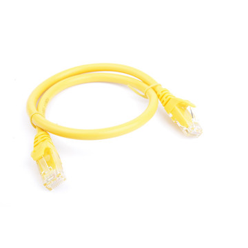 8ware PL6A-0.25YEL CAT6 Cable 0.25m (25cm)- Yellow Premium RJ45 Ethernet Network LAN UTP Patch Cord 26AWG CU Jacket - Image 1